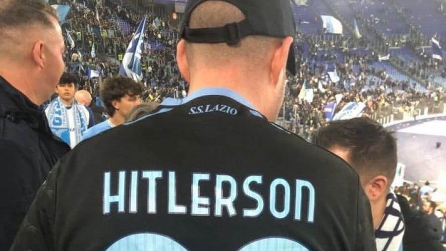 Serie A: Nazi scandal at the Rome derby!  Man with Hitler jersey is said to be German