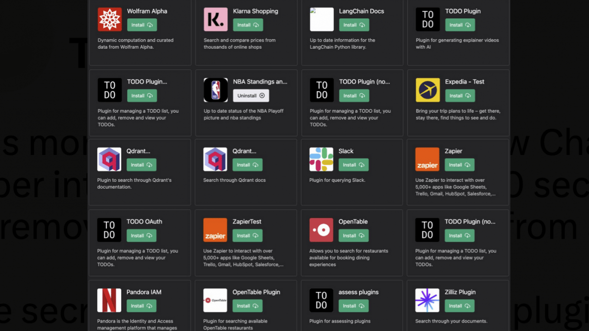ChatGPT API Hack: More than 80 other plugins are available