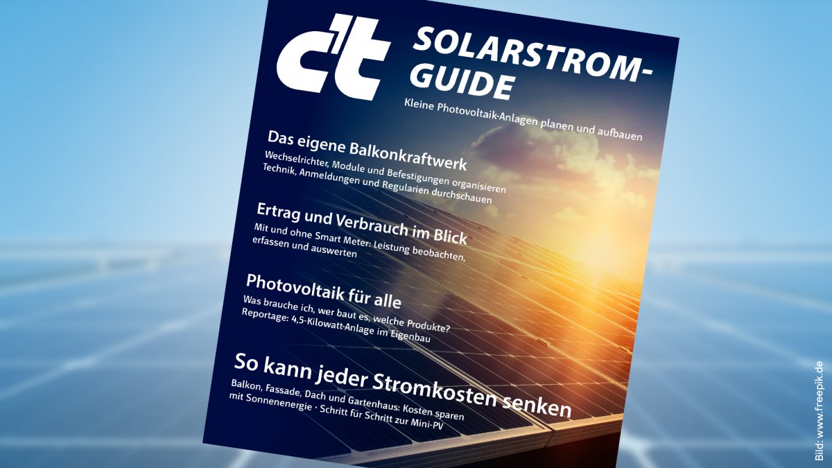 c't-Solarstrom-Guide: The special issue for small photovoltaic systems