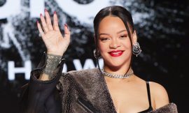 Rihanna stuns in blue attire as she reveals game-changing news