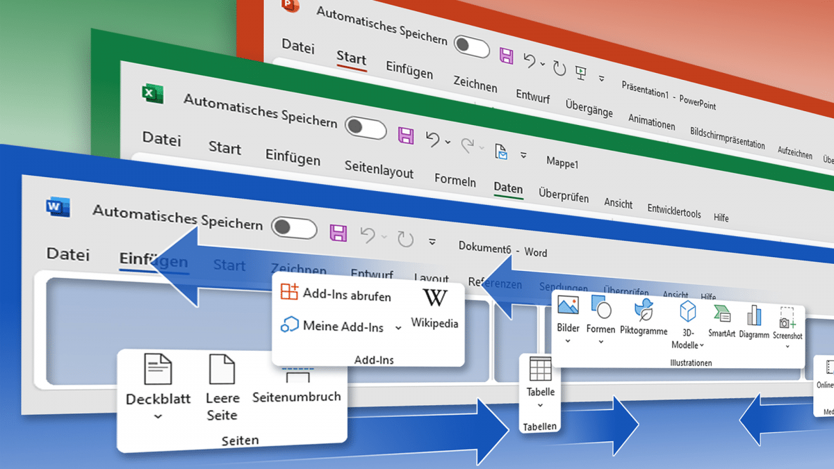 MS Office for Windows: Adjust toolbars optimally