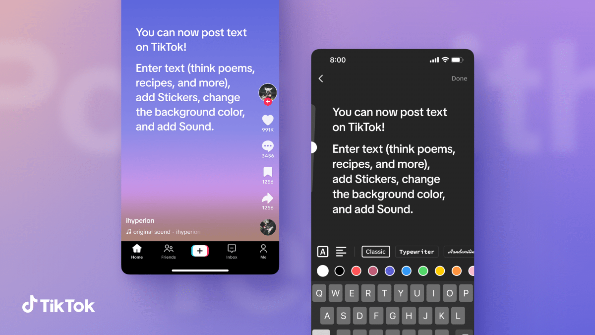 Tiktok introduces text posts: like X used to be Twitter