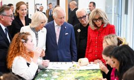 Charles III in France: King and Queen Visit the Construction Site of Notre-Dame-de-Paris