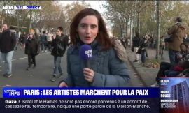 A silent walk for peace organized in Paris by over 500 cultural figures