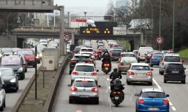 VTC drivers in Paris block the ring road in protest against working conditions during the Olympics