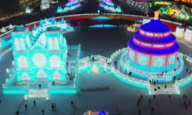Ice replica of Notre-Dame de Paris built in China to attract tourists to France