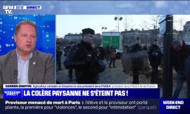 Farmers Speak Out in Paris: The government’s delay in responding is leading to movements like these, says Damien Greffin (vice-president of the FNSEA)
